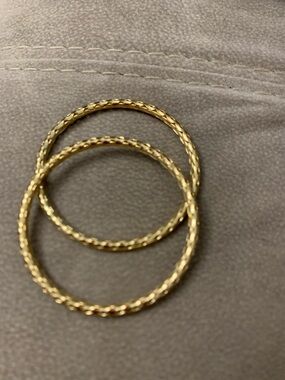 NWOTT Gold-Tone Hoop Bracelet Set - Women's Jewelry